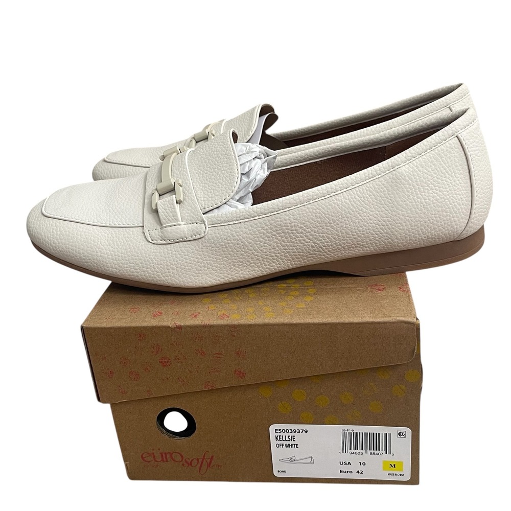 Eurosoft Kellsie Loafers Off White Bone US 10 M Womens Casual Shoes NWB